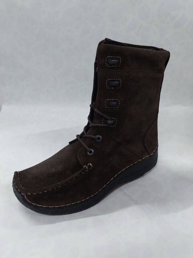 Wolky 6254 Seamy Boot halfhoge veterschoenen bruin