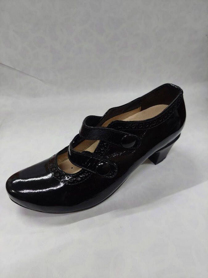 Wolky 7901 Waltz pumps met klittenband zwart