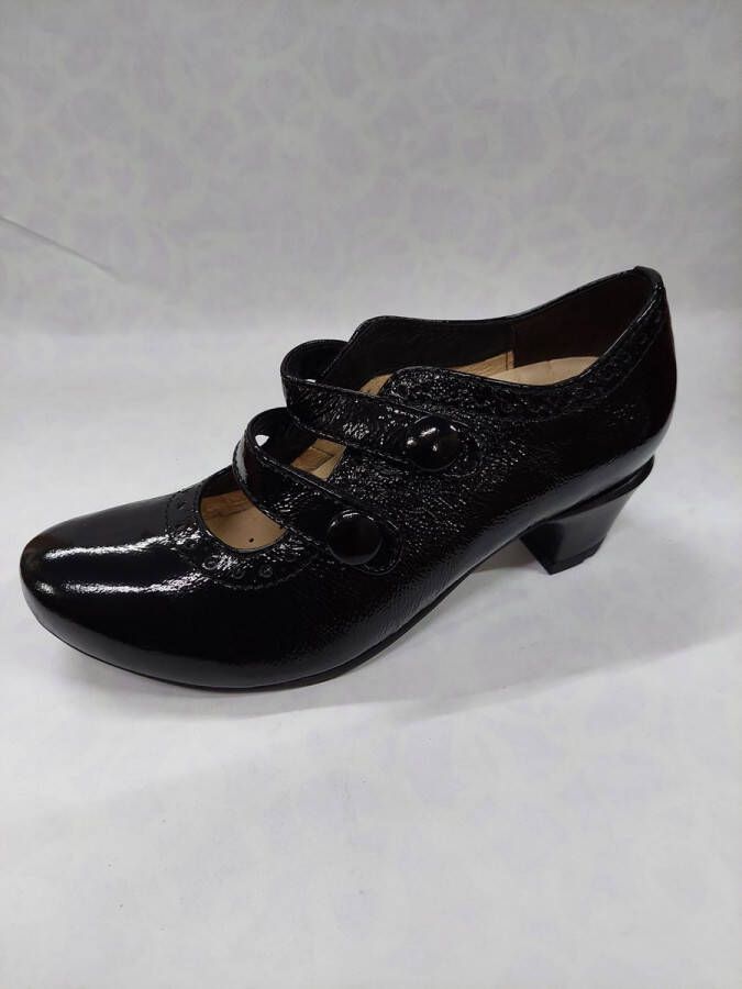 Wolky 7901 Waltz pumps met klittenbanden zwart - Foto 2
