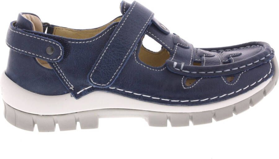Wolky Dames Instappers & Ballerina's Move Oxford Blue grey Blauw