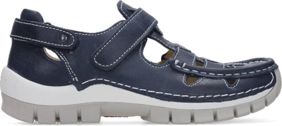 Wolky Dames Instappers & Ballerina's Move Oxford Blue grey Blauw
