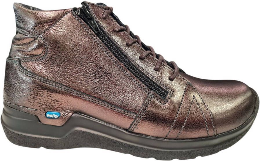 Wolky Brons Leren Dames Veterschoen