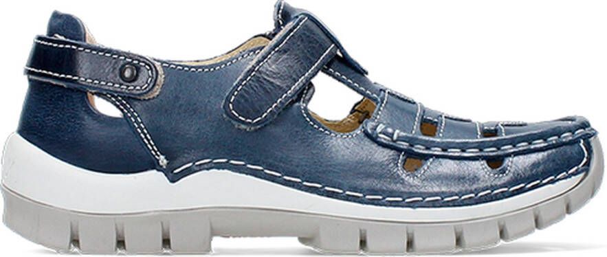 Wolky Dames Instappers & Ballerina's Move Oxford Blue grey Blauw
