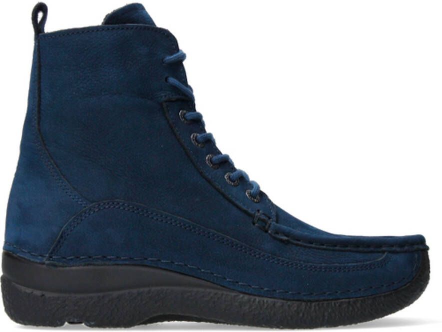 Wolky Comfortschoenen Roll Boot blauw nubuck