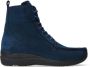 Wolky Hoge veterschoenen Roll Boot blauw nubuck - Thumbnail 1