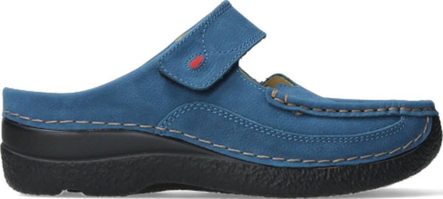 Wolky Comfortschoenen Roll Slipper atlantisch blauw nubuck