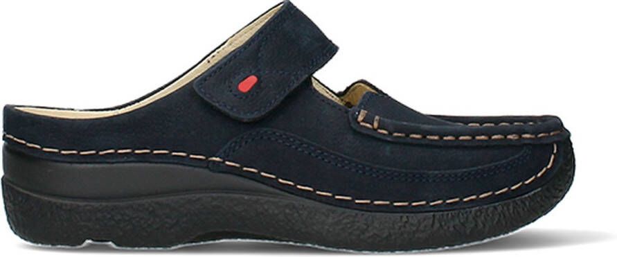 Wolky Dames Roll Slipper 0622713-800 Blauw Nubuck - Foto 2