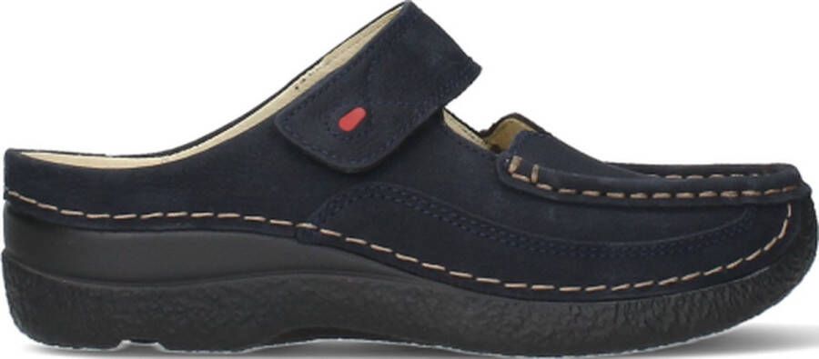 Wolky Dames Roll Slipper 0622713-800 Blauw Nubuck - Foto 1