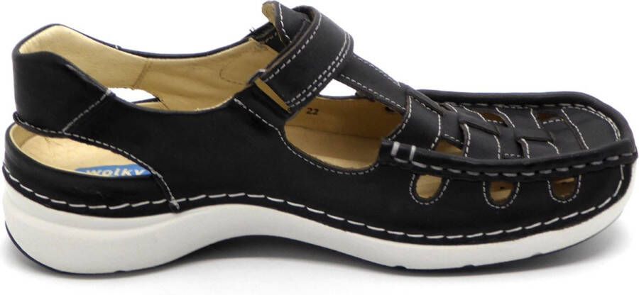 Wolky Comfortschoenen Rolling Sun zwart zomer leer