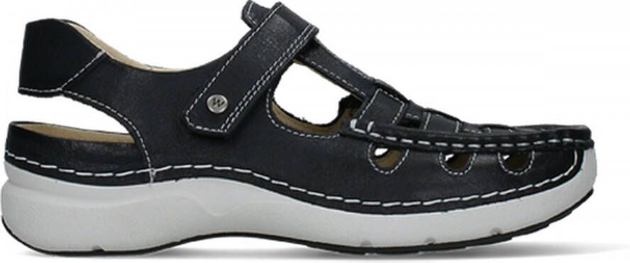 Wolky Comfortschoenen Rolling Sun zwart zomer leer