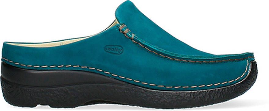 Wolky Comfortschoenen Seamy Slide petrol nubuck