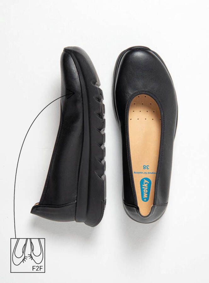 Wolky Dames Ballerina's 02126 Snallerina F2F Zwart