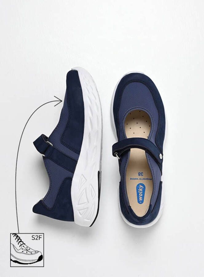 Wolky Dames Comfortschoenen 05705 Spring S2F Blauw