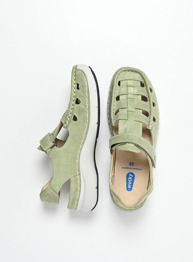 Wolky Dames Comfortschoenen 07204 Rolling Sun Groen