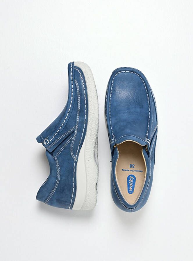 Wolky Dames Instappers 06206 Roll Sneaker Blauw
