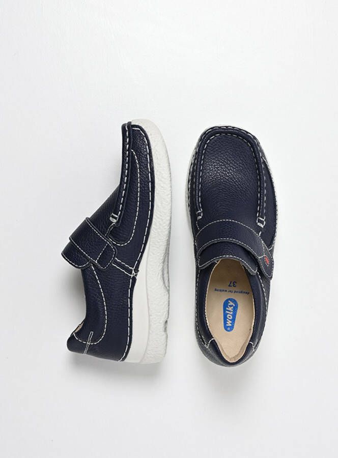 Wolky Dames Instappers 06221 Roll Strap Blauw