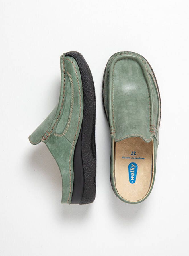 Wolky Dames Klompen 06202 Roll Slide Lichtgroen
