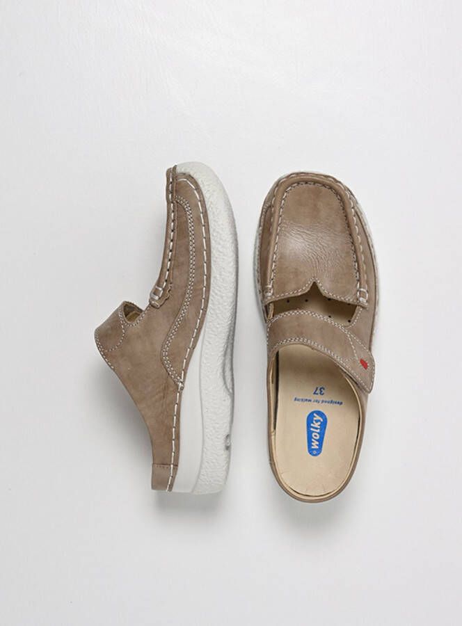 Wolky Dames Klompen 06227 Roll Slipper Beige