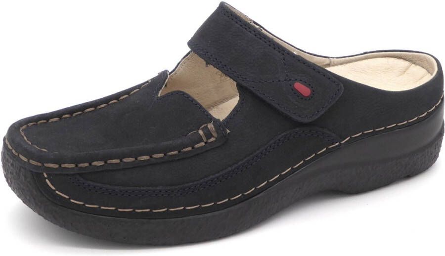 Wolky Dames Roll Slipper 0622713-800 Blauw Nubuck