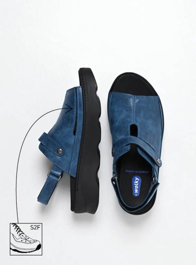 Wolky Dames Sandalen 02353 Laprida Blauw