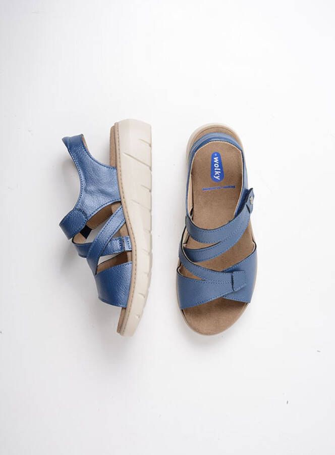 Wolky Dames Sandalen Ikaria Magia Pearl Blue 04106 Blauw