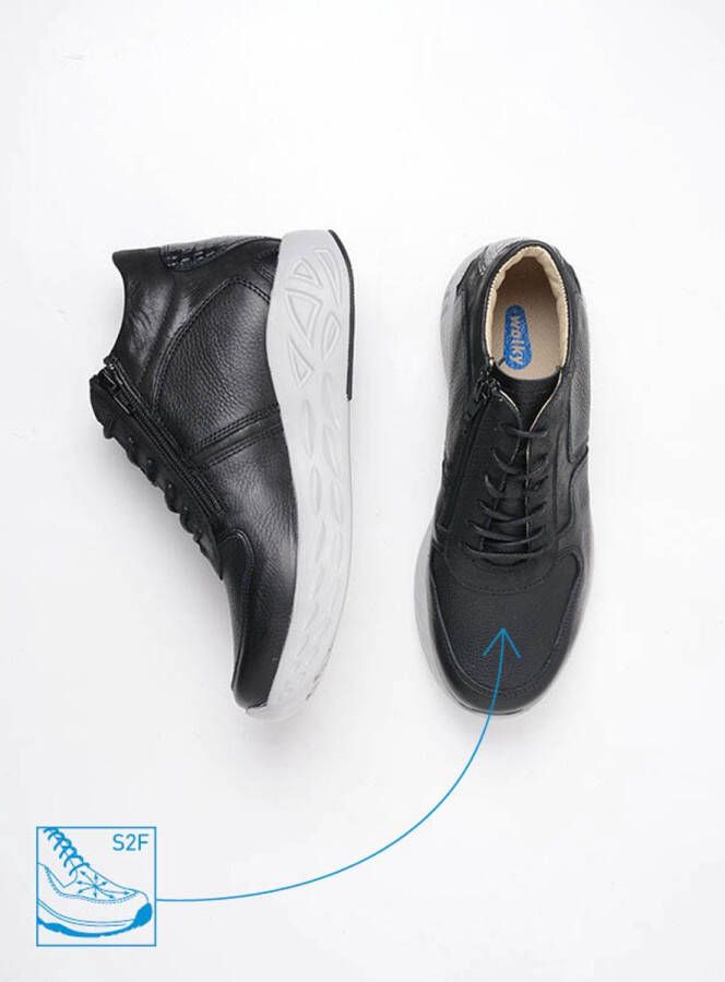 Wolky Veterschoenen Pep SF zwart combi stretchleer