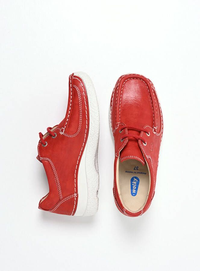 Wolky Dames Veterschoenen 06216 Roll Shoe Rood