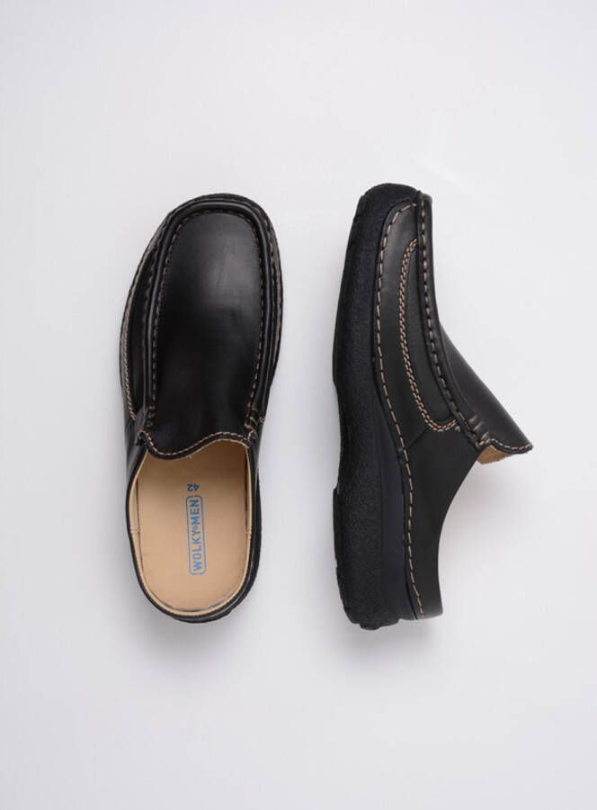 Wolky Shoe > Heren > Comfortschoenen Roll Slide men zwart leer