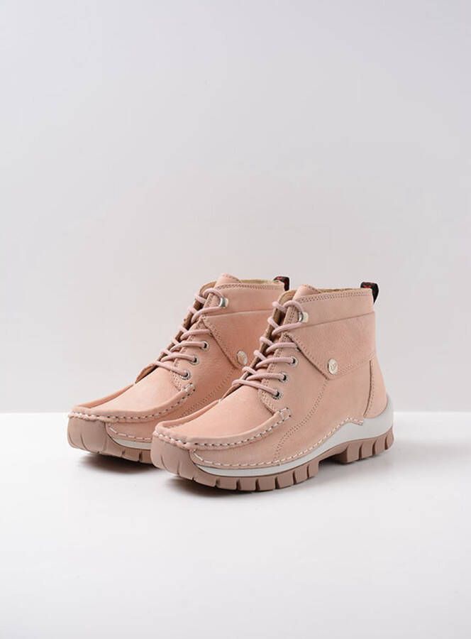 Wolky Hoge veterschoenen Jump Summer nude nubuck