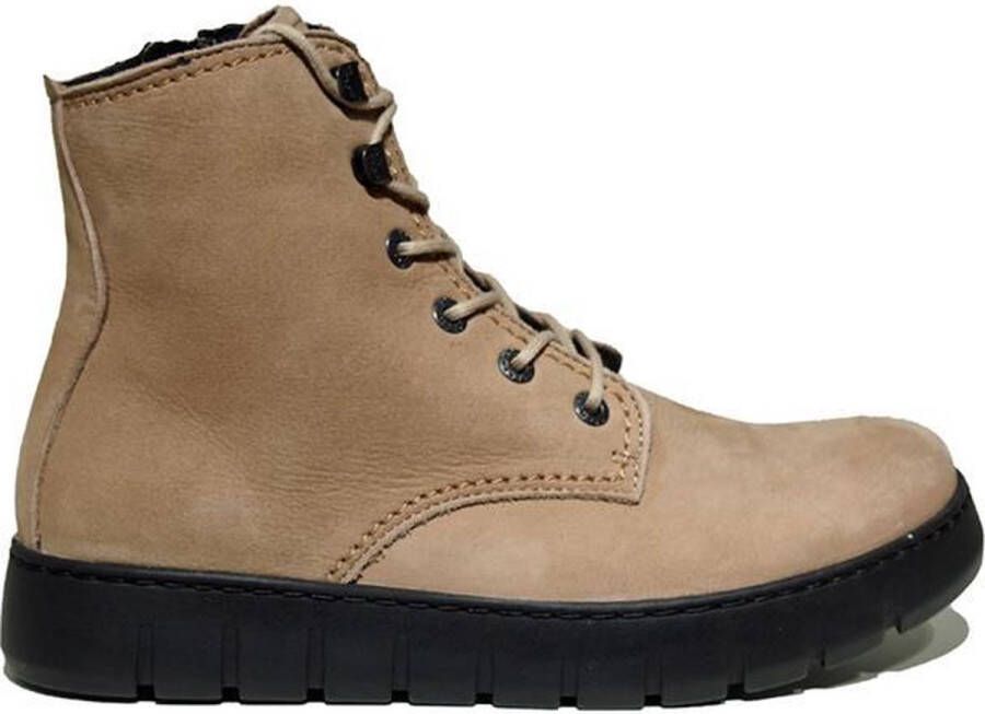 Wolky Hoge veterschoenen New Wave safari nubuck