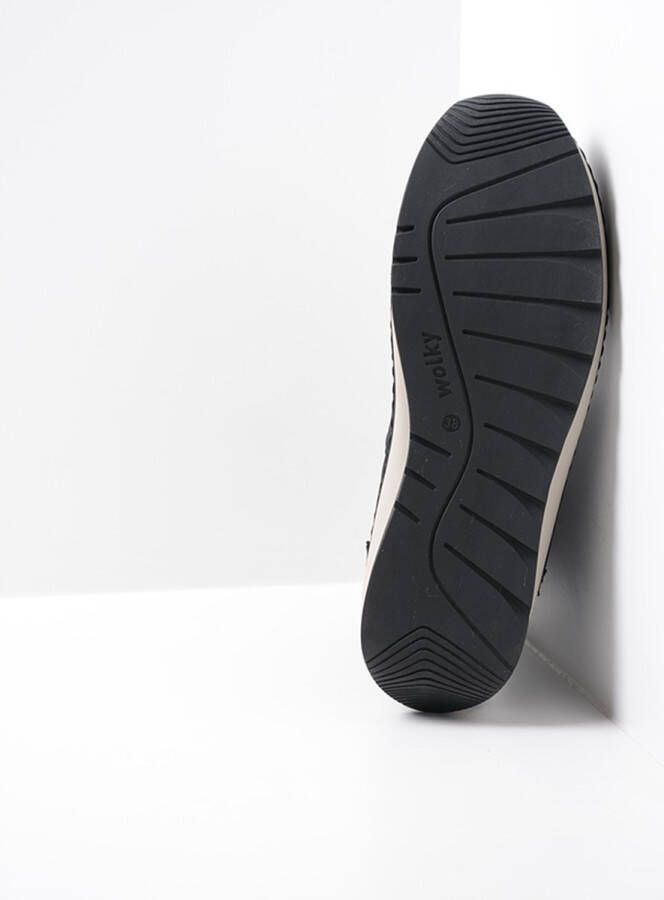 Wolky Hoge veterschoenen Ocean zwart nubuck