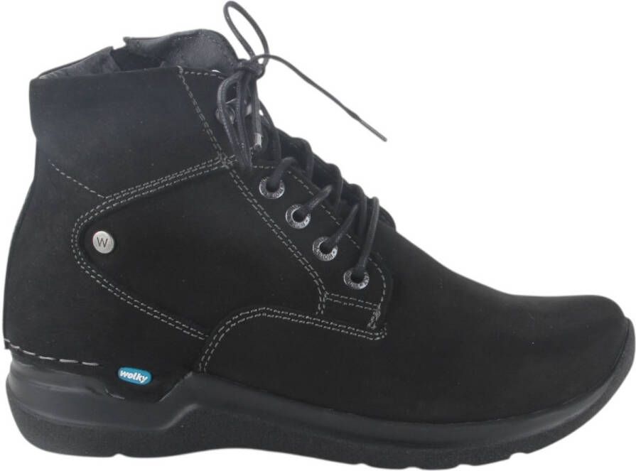 Wolky Hoge veterschoenen Whynot HV zwart nubuck - Foto 2