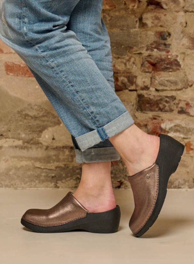 Wolky Klompen Multi Clog brons leer