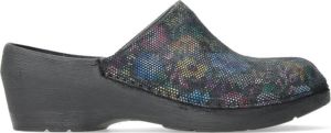 Wolky 0607545 Clog Zwart gebloemd flowerpoint muil klomp