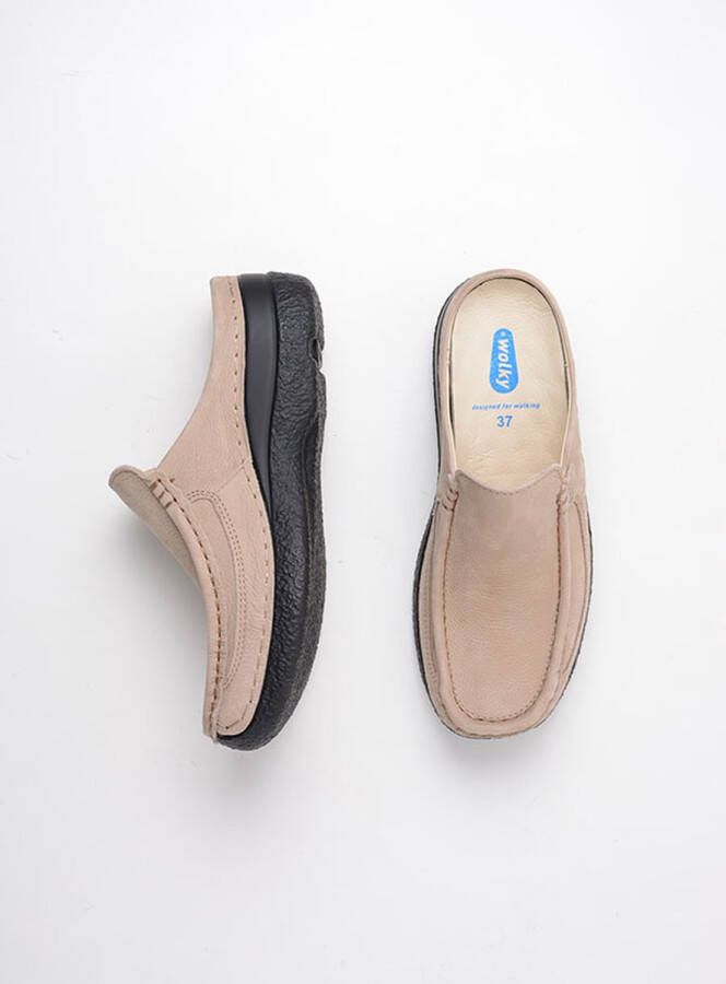 Wolky Slippers Roll Slide safari nubuck