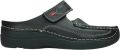 Wolky Klompen 06227 Roll Slipper 70000 zwart geprint leer - Zwart