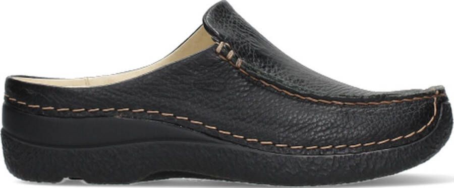 Wolky Klompen 06250 Seamy Slide 70000 zwart geprint leer - Foto 2