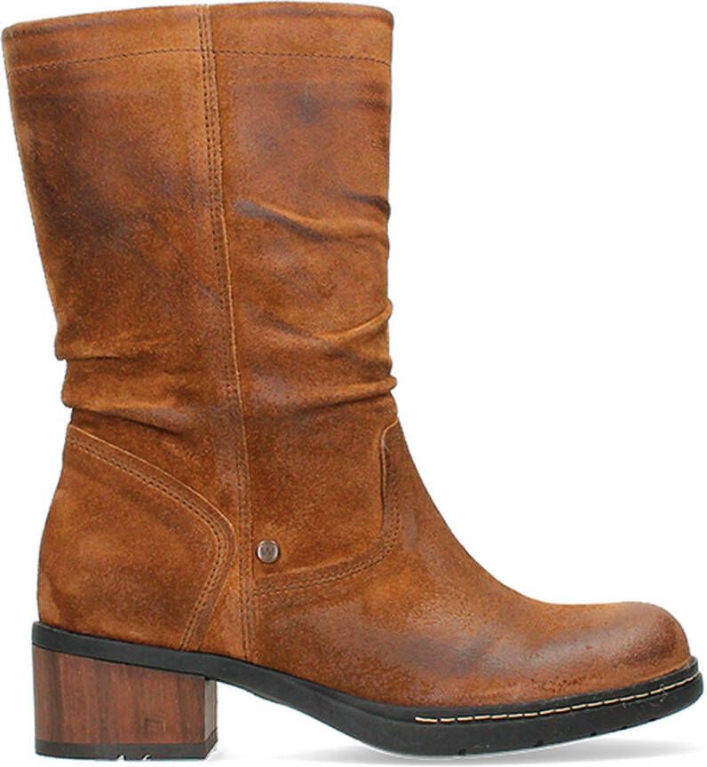 Wolky Laarzen Edmonton cognac suede - Schoenen.nl