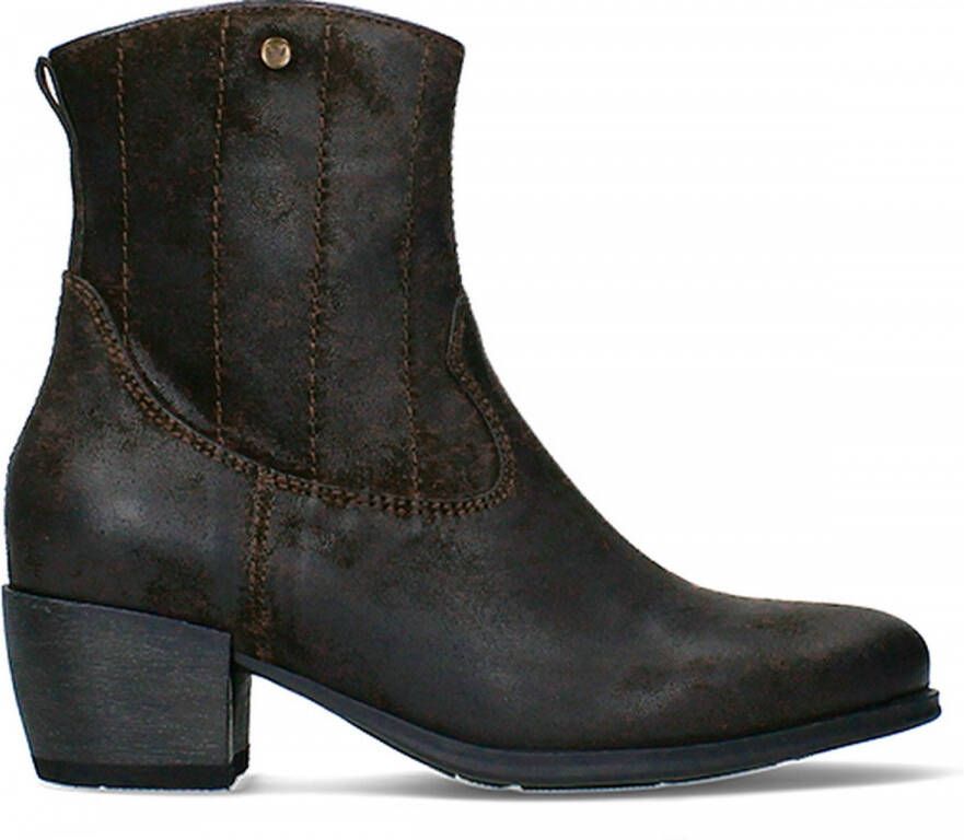Wolky LUBBOCK Brushed 0287845 305 Donkerbruine dames westernboot