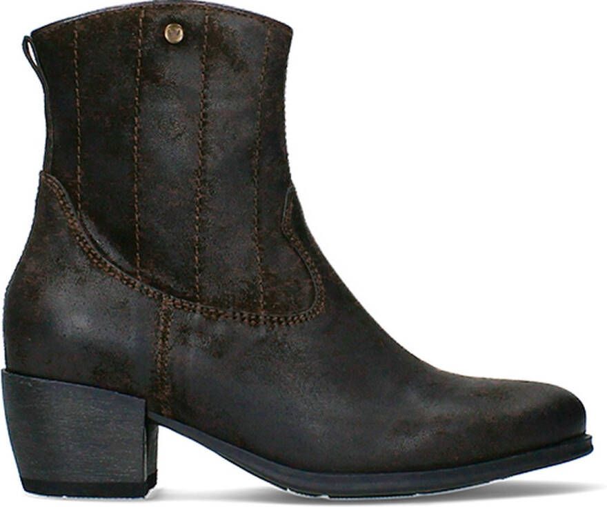 Wolky LUBBOCK Brushed 0287845 305 Donkerbruine dames westernboot