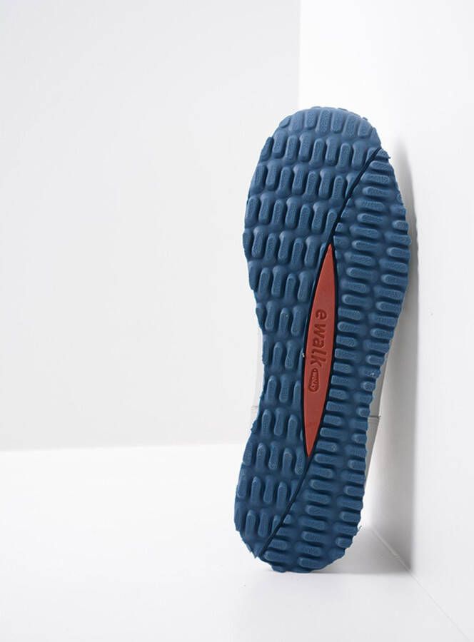 Wolky Lage veterschoenen e-Walk lichtgrijs atlantisch blauw leer