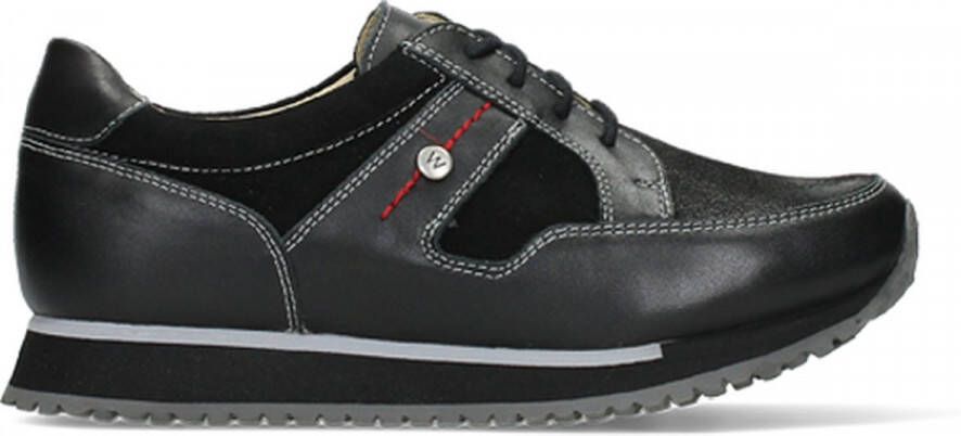 Wolky Lage Sneakers 05804 e-Walk 20009 zwart combi suede stretch leer