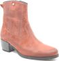 Wolky LUBBOCK Brushed 0287845 434 Roodbruine stoere dames westernboot met rits en uitneembaar voetbed - Thumbnail 1