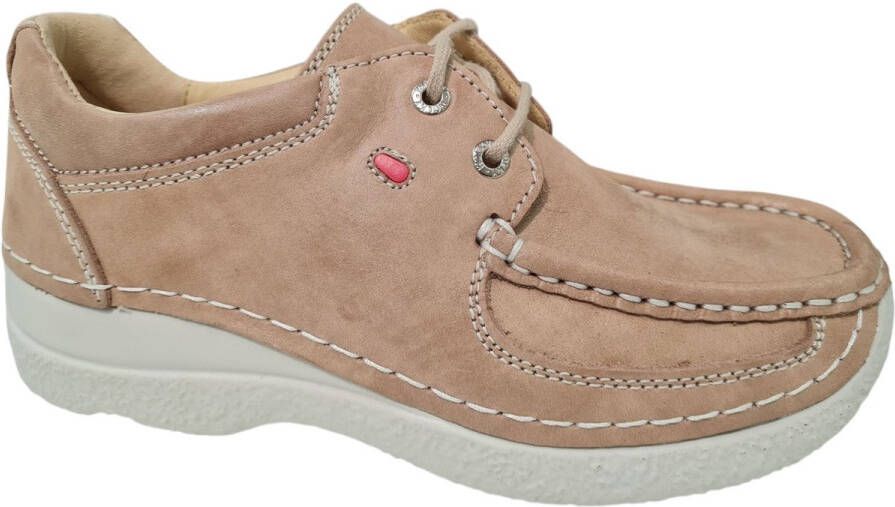 Wolky Nubuck Dames Veterschoenen Beige