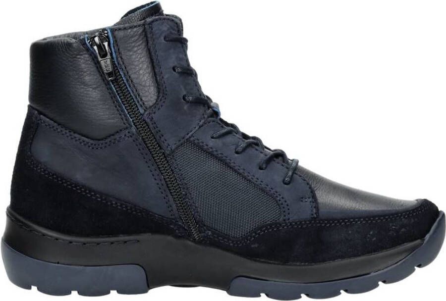 Wolky Veterschoenen Raf blauw combi leer