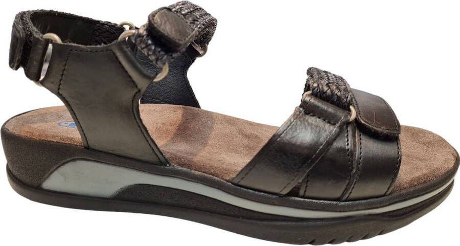 Wolky Sandalen Acula zwart leer