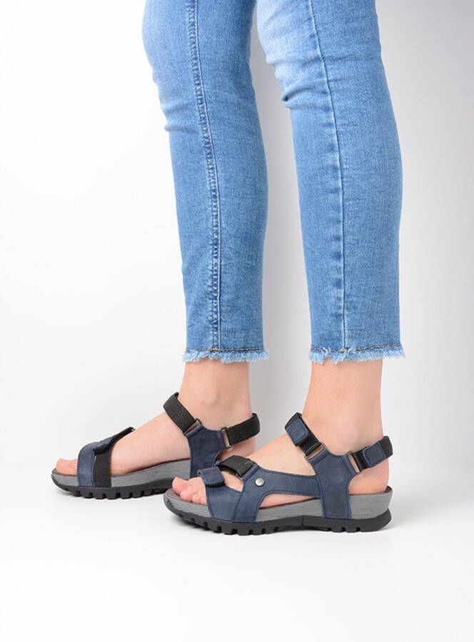 Wolky Sandalen Cradle blauw leer