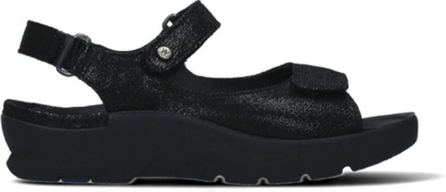 Wolky Dames Sandalen 0392715 000 Delft Caviar Zwart - Schoenen.nl