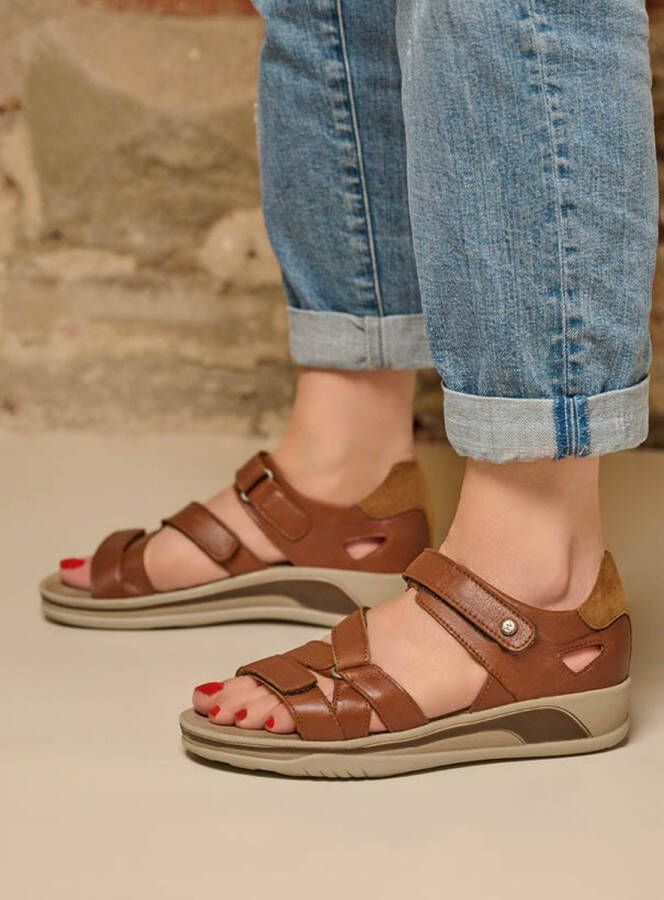 Wolky Sandalen Desh cognac leer