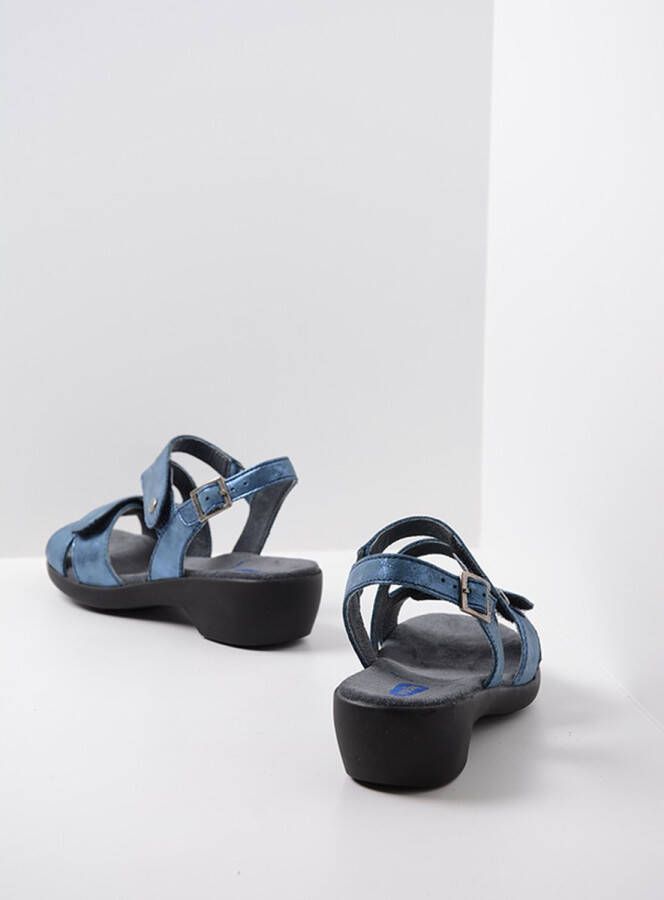 Wolky Sandalen Fria denim blauw leer
